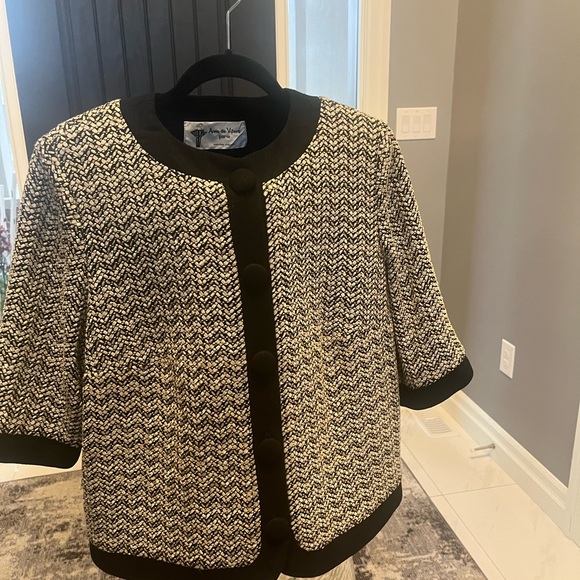 Vintage Anne de Villers Paris jacket blazer size medium / large cute🖤 - Picture 1 of 17